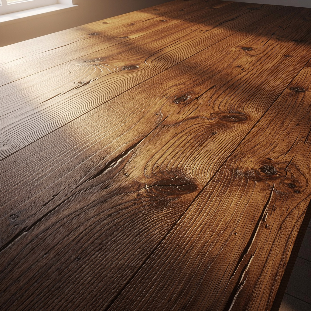 Close up of rich dark walnut wood grain